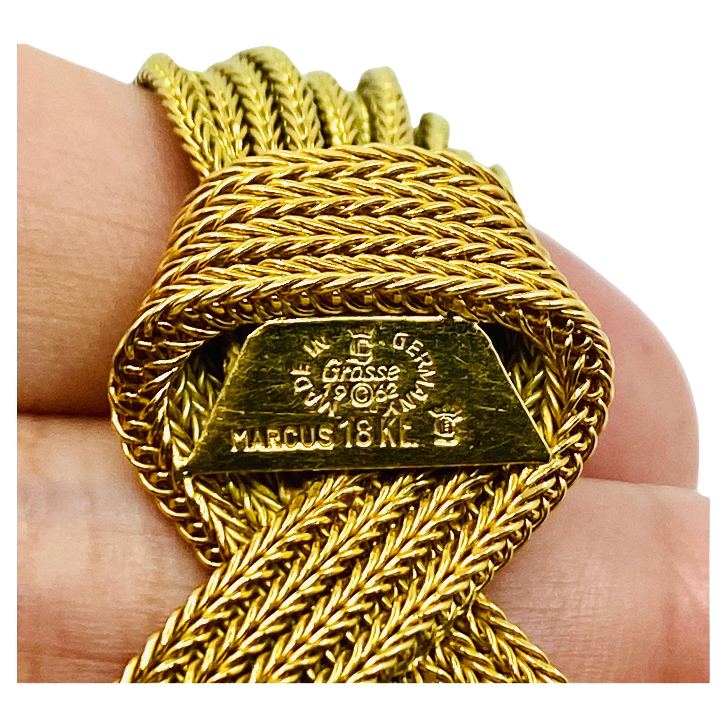 Vintage 1960s Grossé Marcus Gold Tassel Necklace For Sale 3