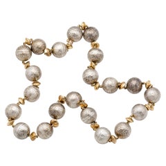 Vintage 1960s Hammered Silver Bubbles Necklace