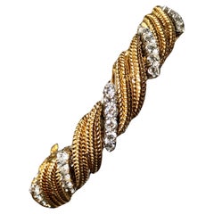 Vintage 1960’s Heavy 18K Diamond Rope Bracelet 6ctw F Vs Hidden Clasp 6.75”