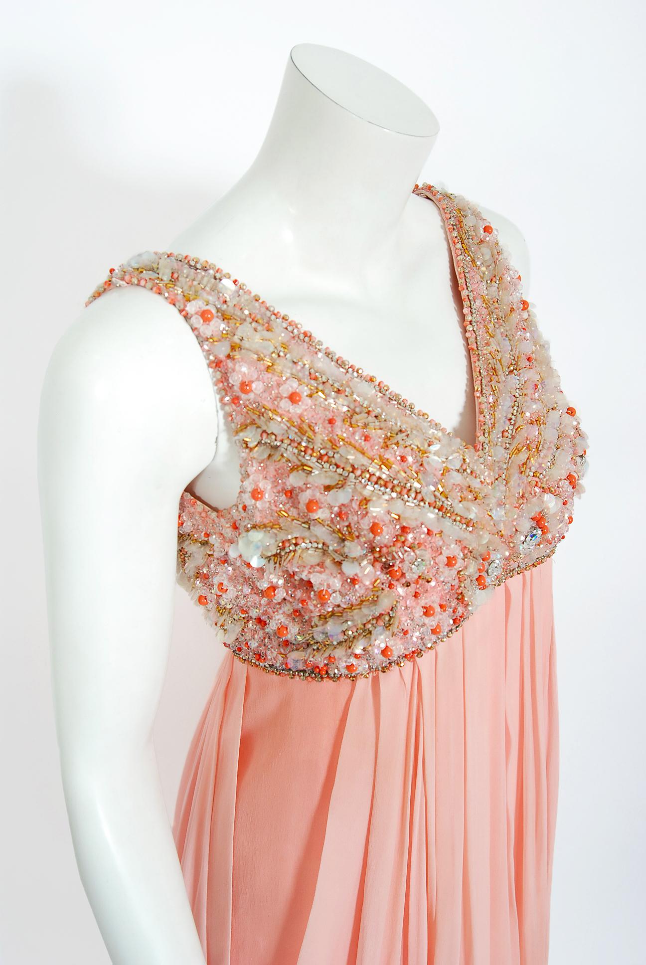 beaded champagne gown