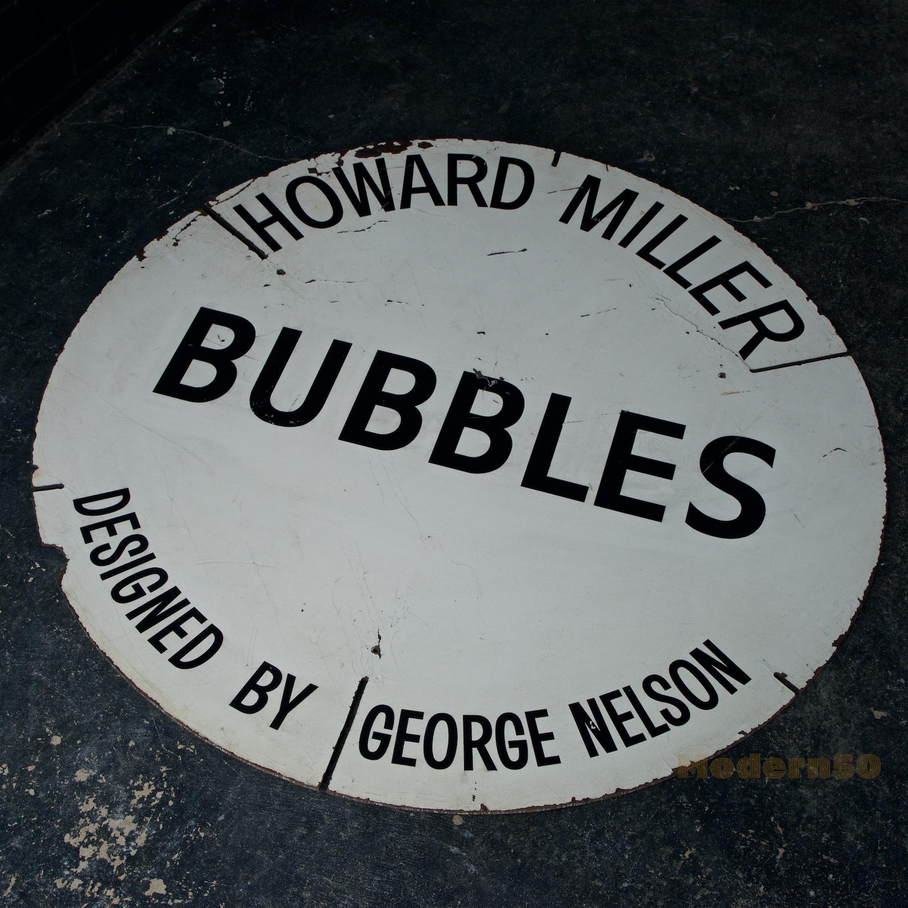 Mid-Century Modern 1960s Howard Miller George Nelson Bubble Sign Advertising Display Store UFO Lamp