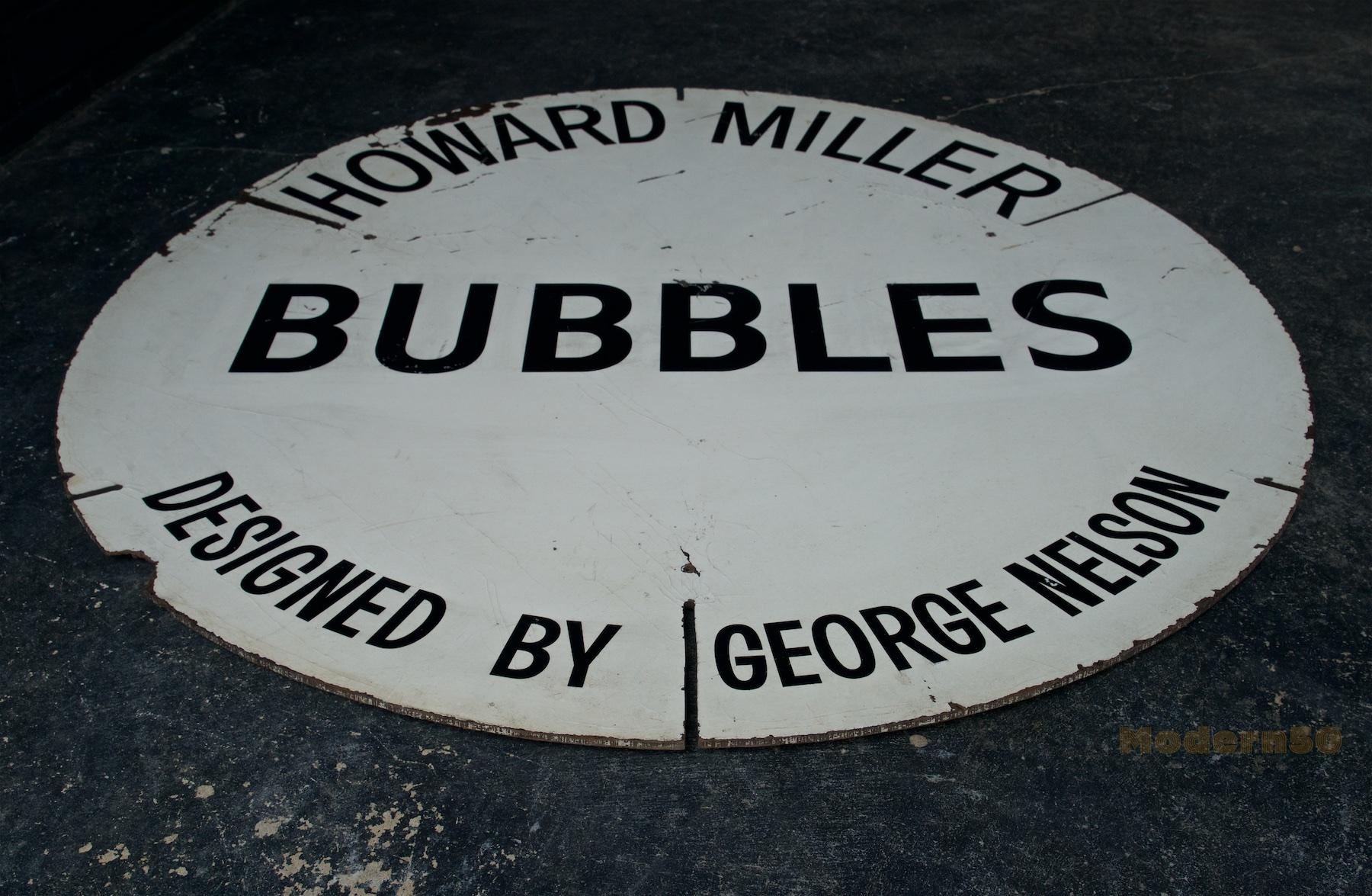 American 1960s Howard Miller George Nelson Bubble Sign Advertising Display Store UFO Lamp