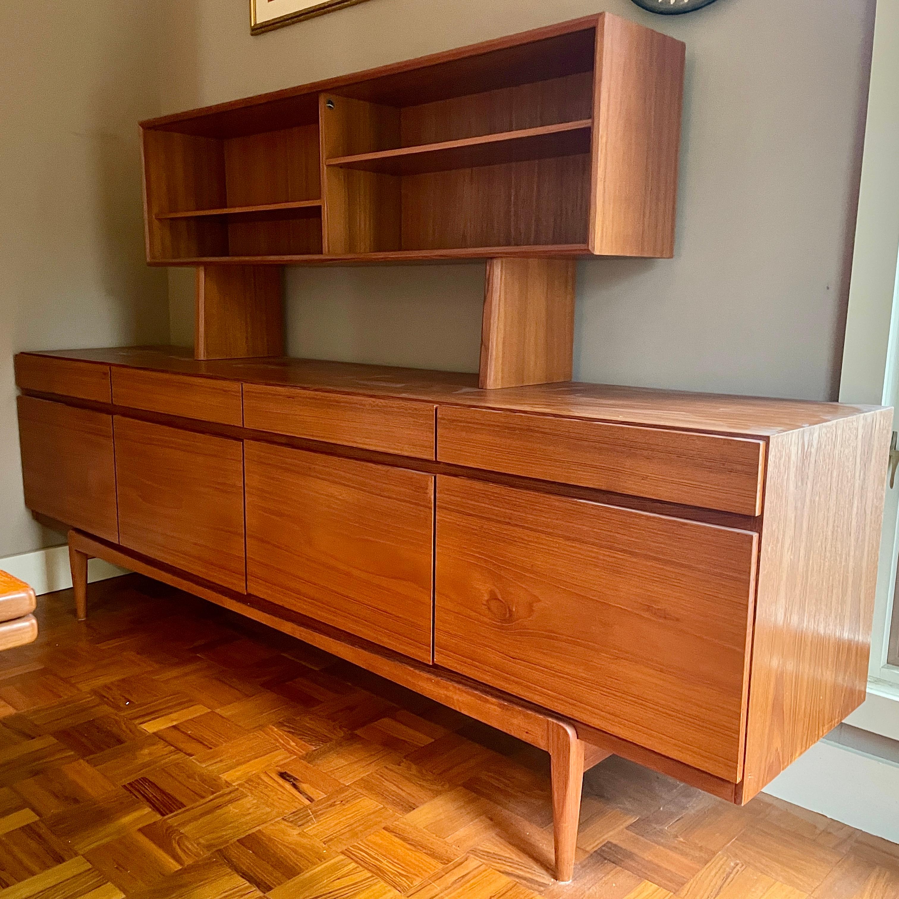 Scandinavian Modern Vintage 1960s Ib Kofod-Larsen Danish Teak Model 66 Credenza 90