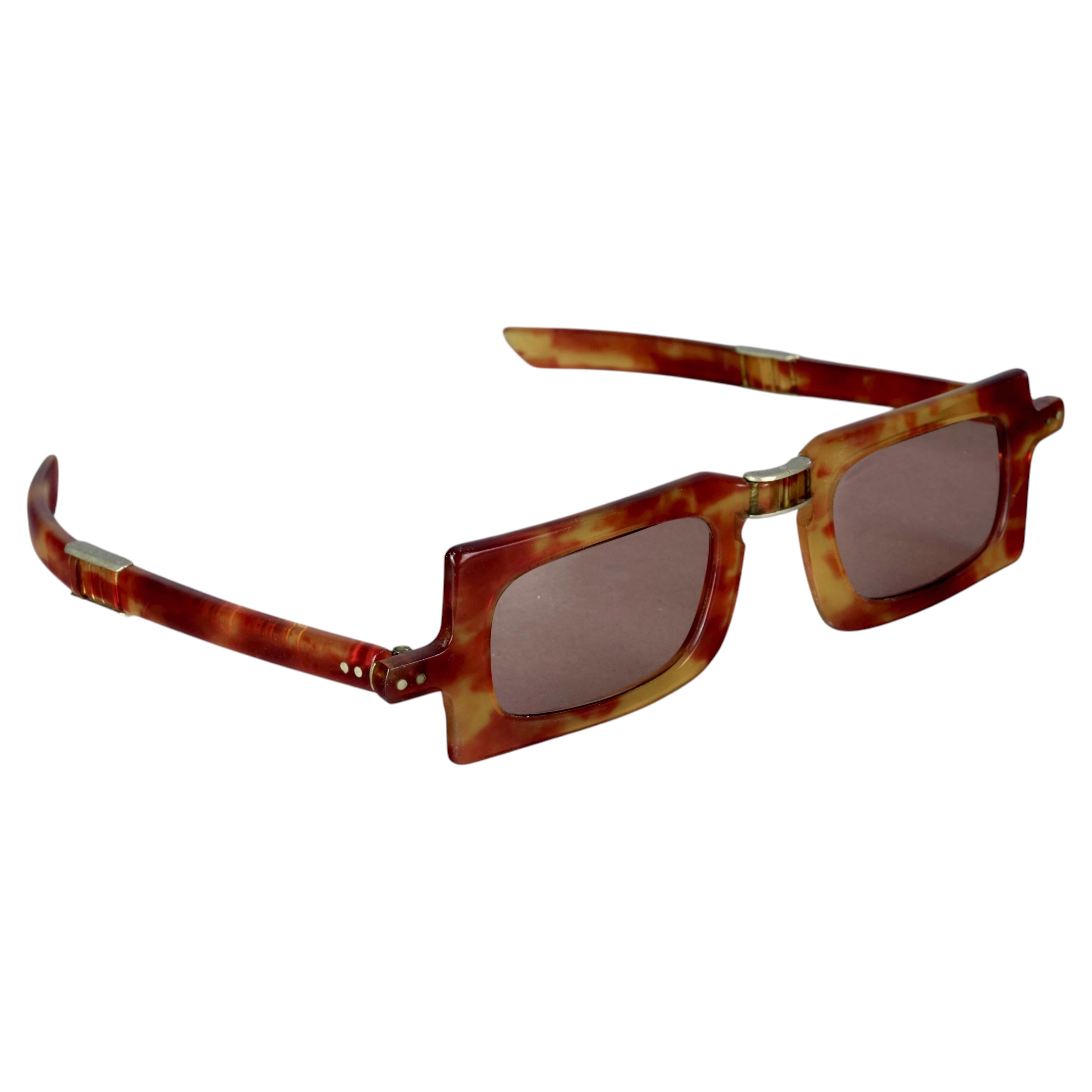 Vintage 1960s Iconic PIERRE CARDIN Foldable Tortoise Sonnenbrille