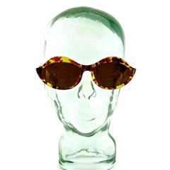 Vintage 1960s Iconic PIERRE CARDIN "LIPS" Light Tortoise Sunglasses