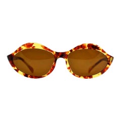 Vintage 1960s Iconic PIERRE CARDIN "LIPS" Light Tortoise Sunglasses