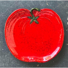 Vintage 1960s Italian Glazed Ceramic Platter