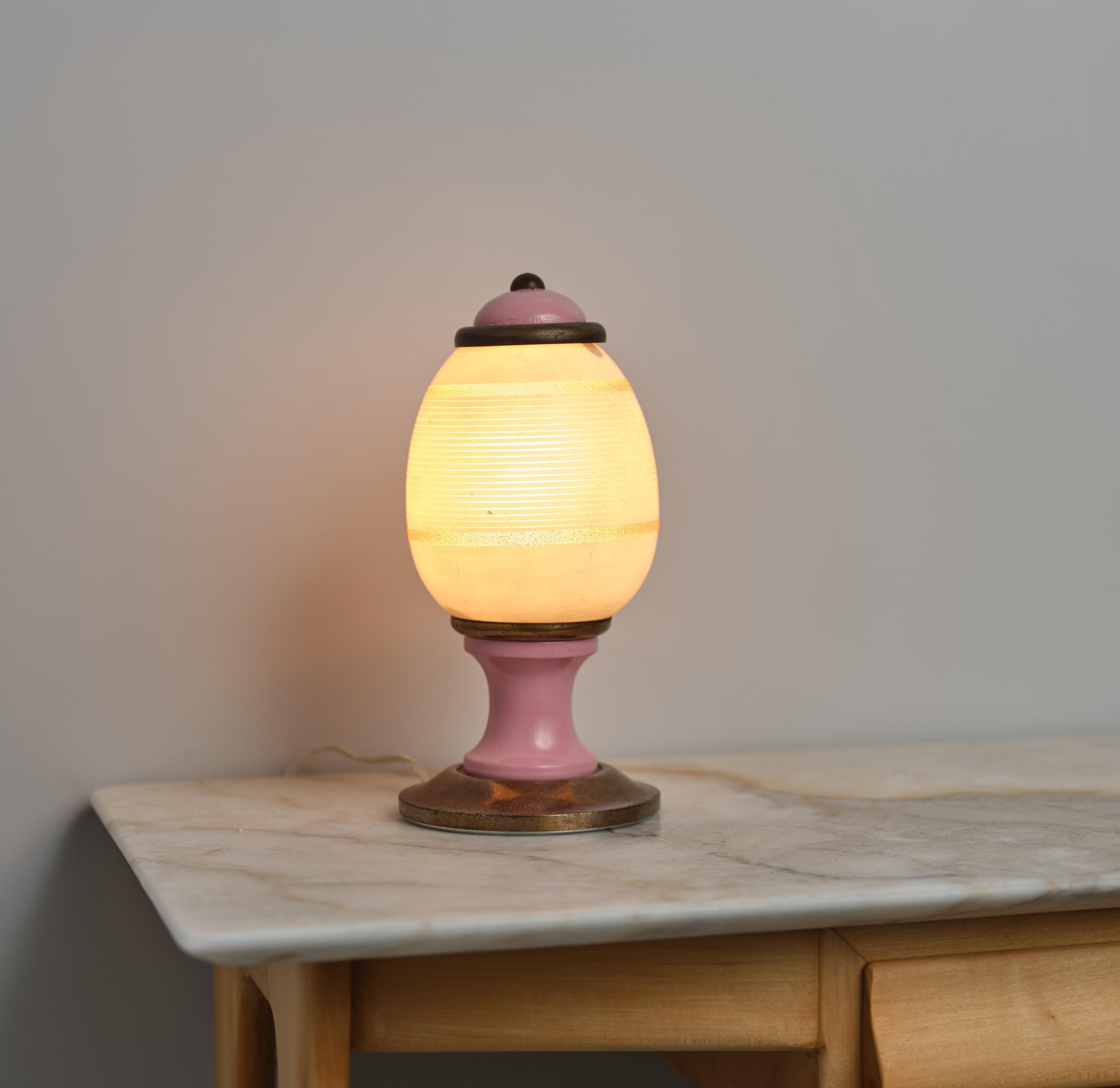 Vintage 1960s Italian Table Lamp In Good Condition For Sale In Rome, IT