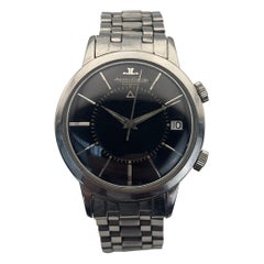 Jaeger-LeCoultre Memovox automatico con datario, anni '60, rif. E855: raro quadrante nero