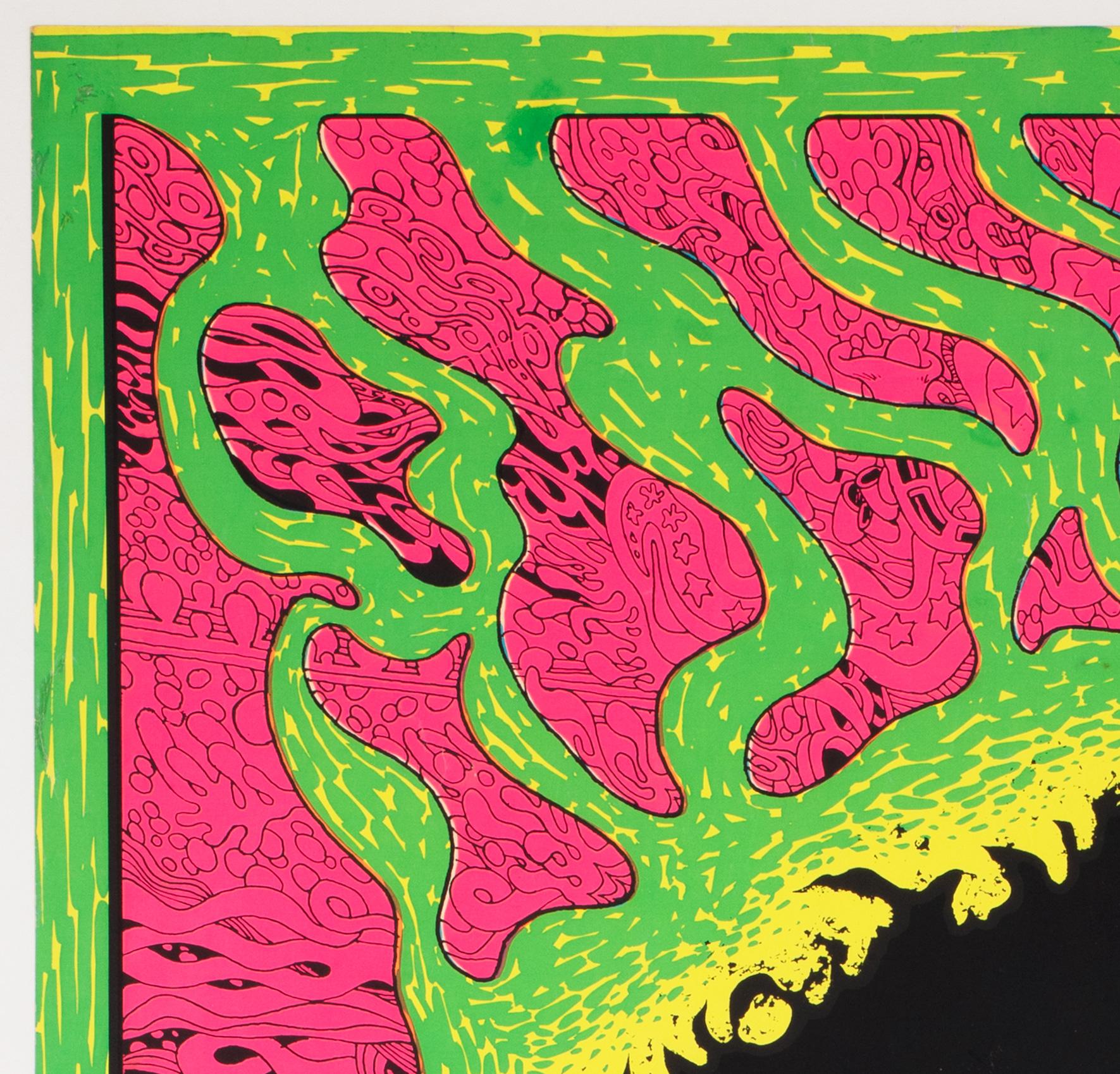 La musica non mente! Splendido poster psichedelico di Jimi Hendrix 