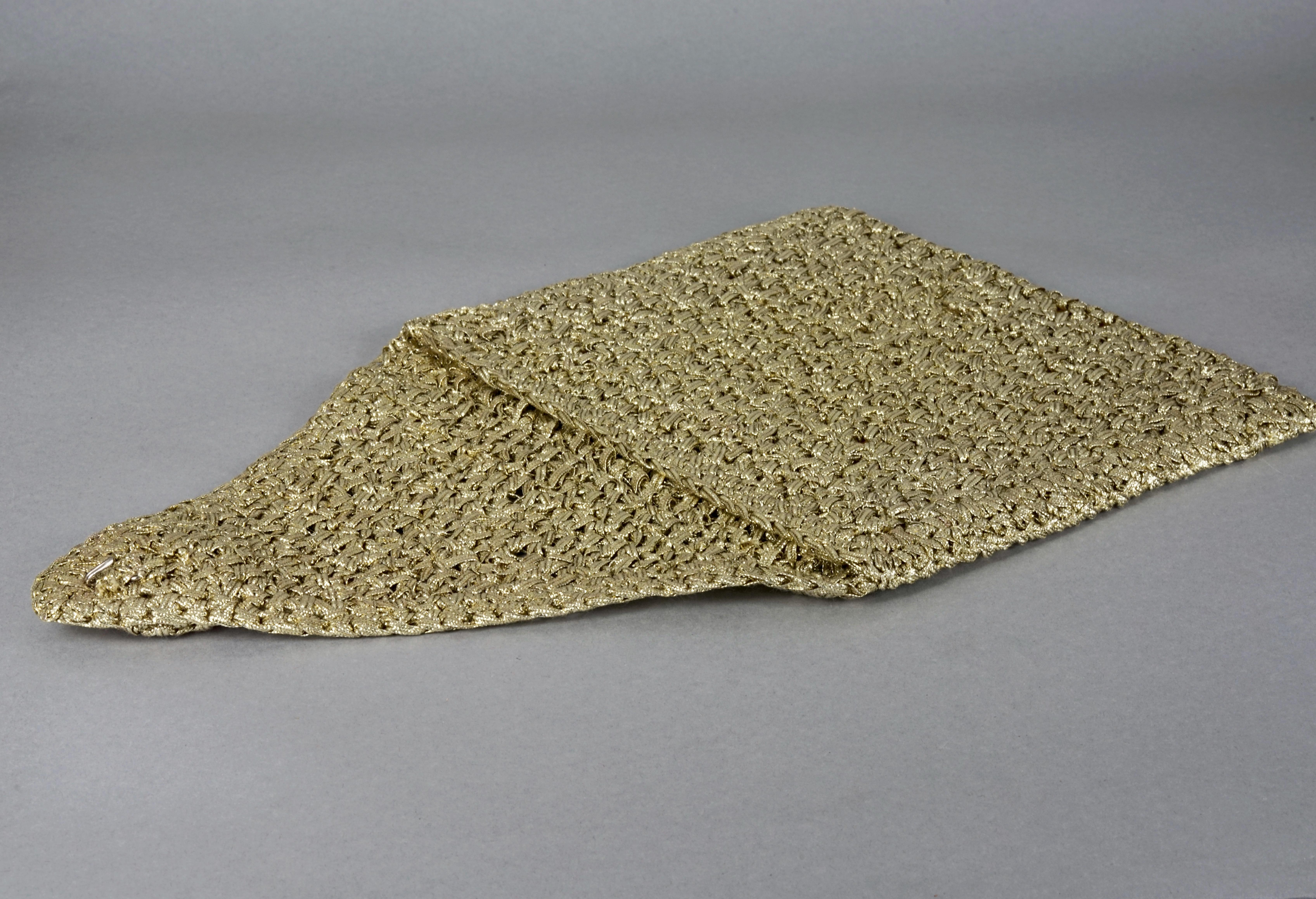Women's Vintage 1960s KORET ITALY Gold Woven Large Clutch Bag For Sale