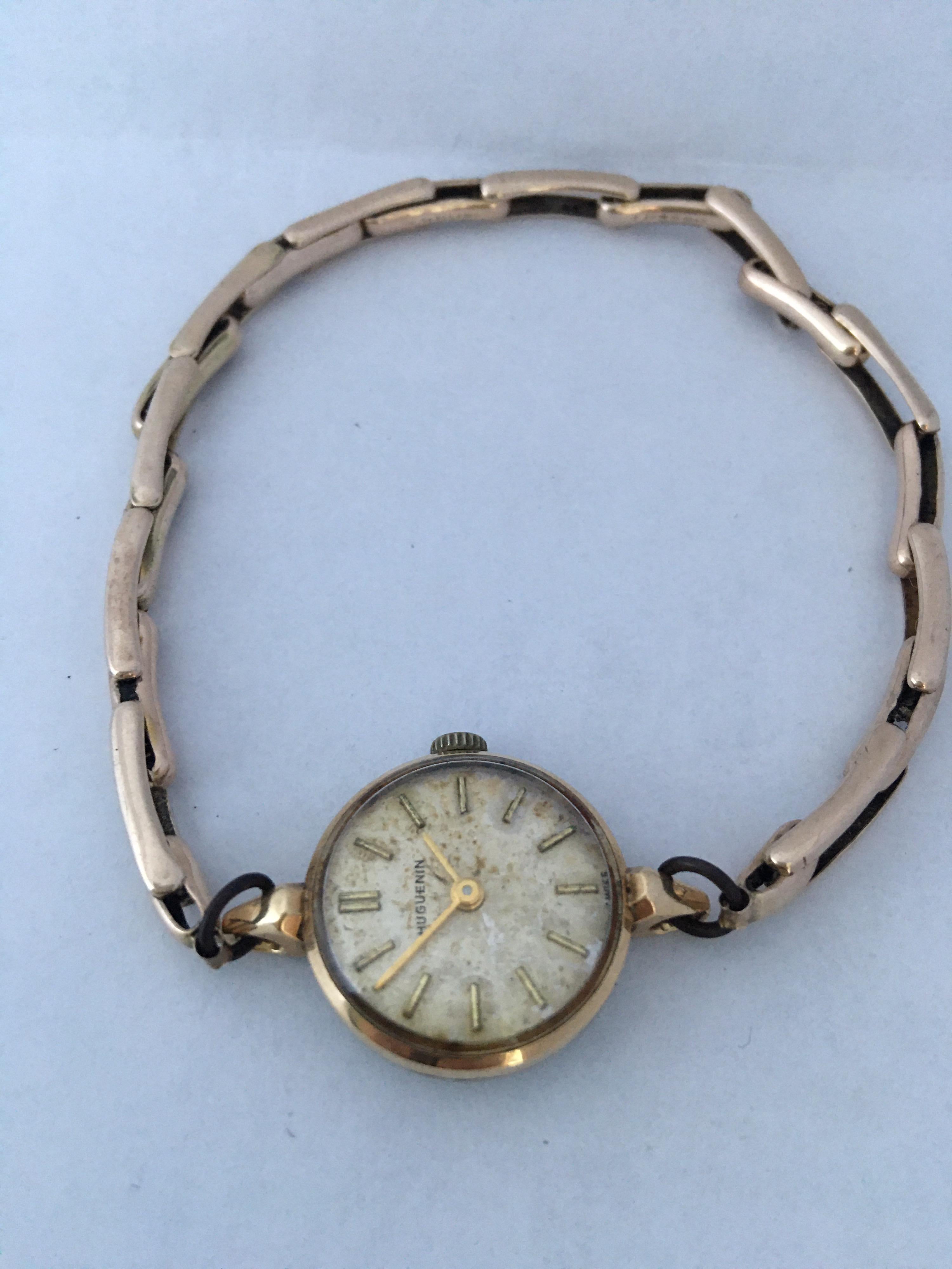 Vintage 1960s Ladies Gold-Filled Mechanical Watch For Sale 5