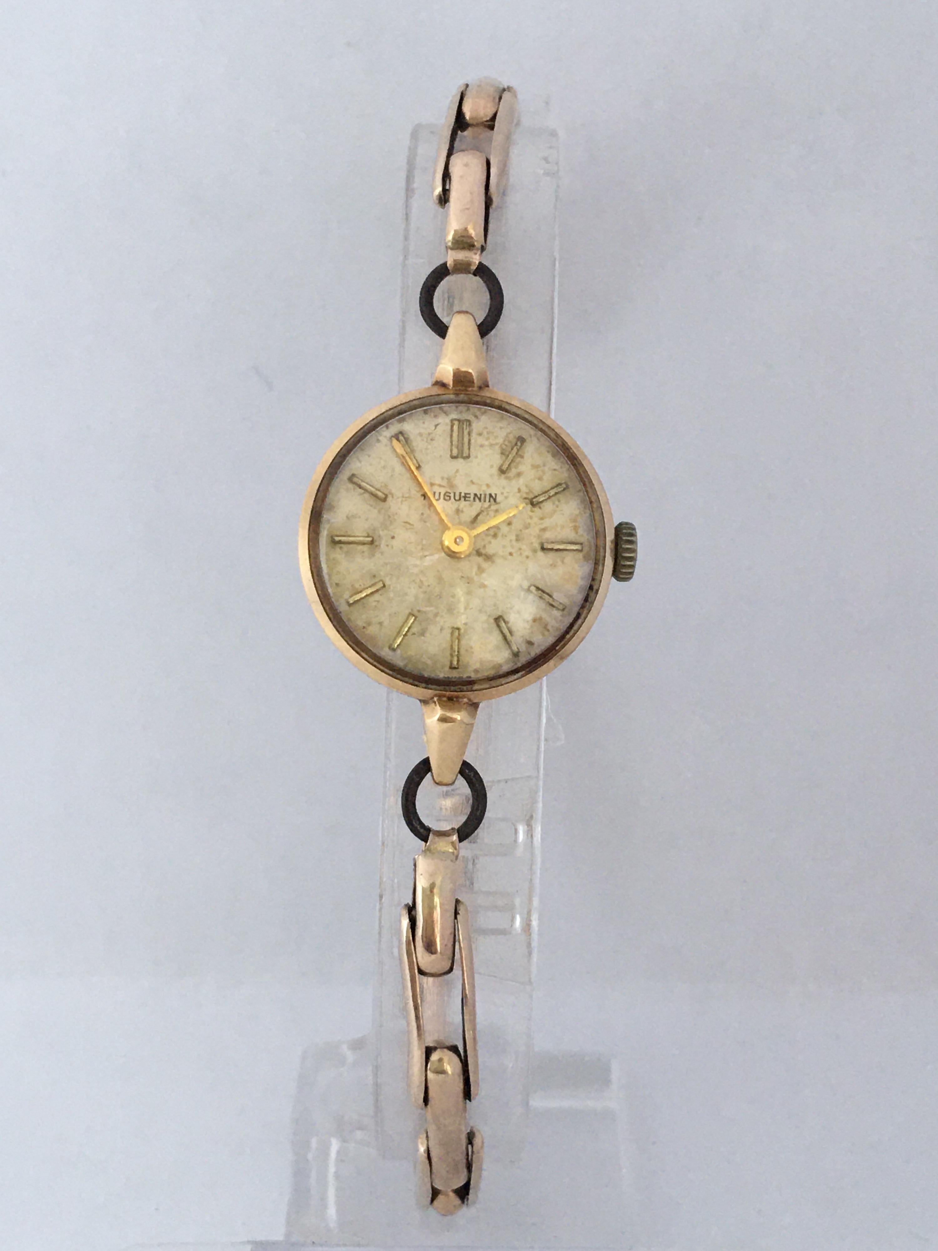 Vintage 1960s Ladies Gold-Filled Mechanical Watch For Sale 4
