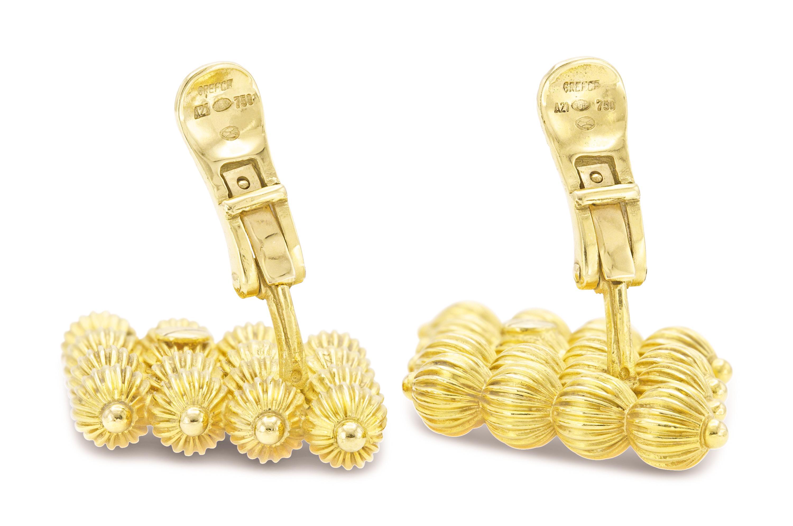 Women's Vintage 1960s Lalaounis Gold Bubbles Earrings For Sale