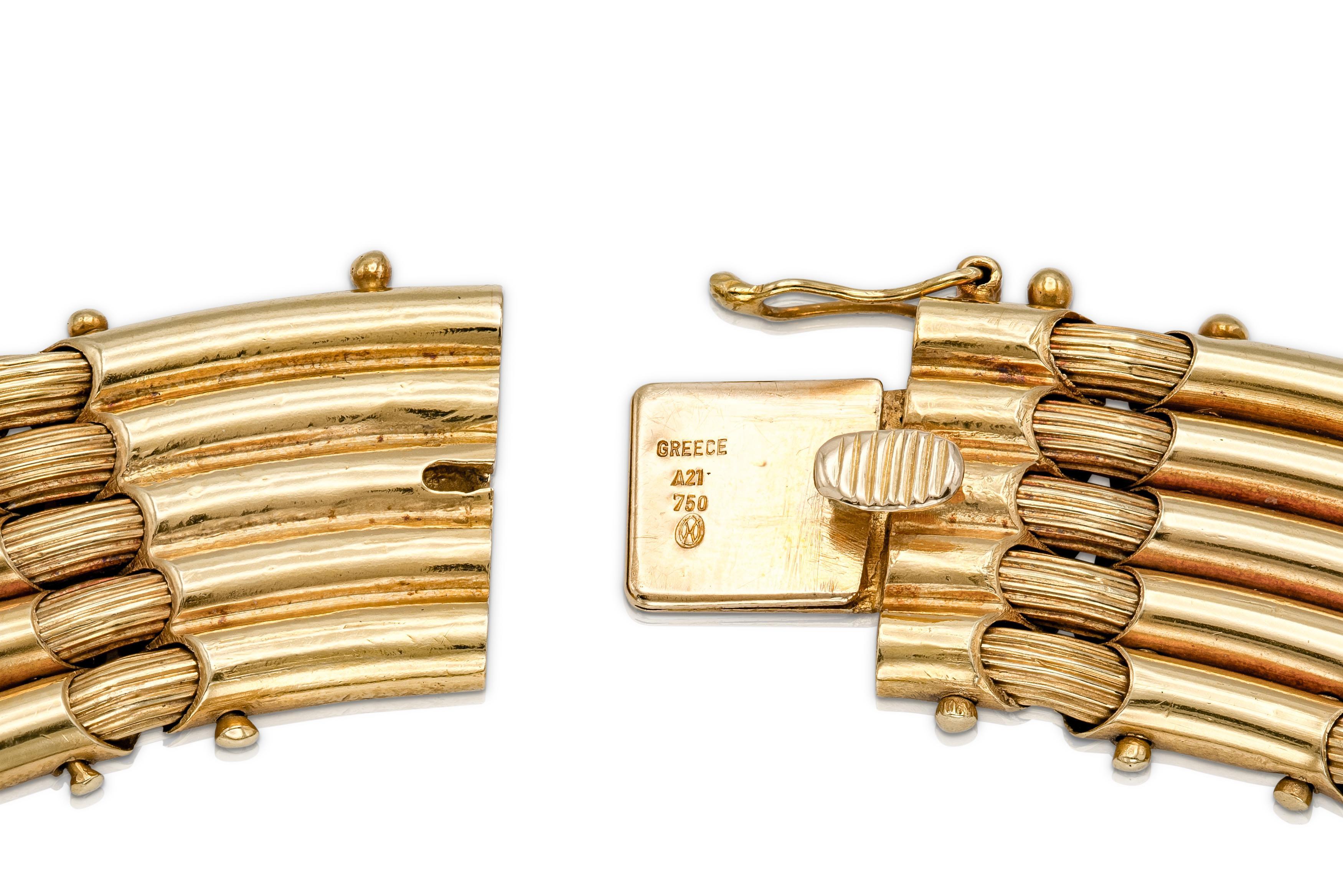 Halskette mit Goldkragen von Lalaounis, Vintage 1960er Jahre Damen im Angebot