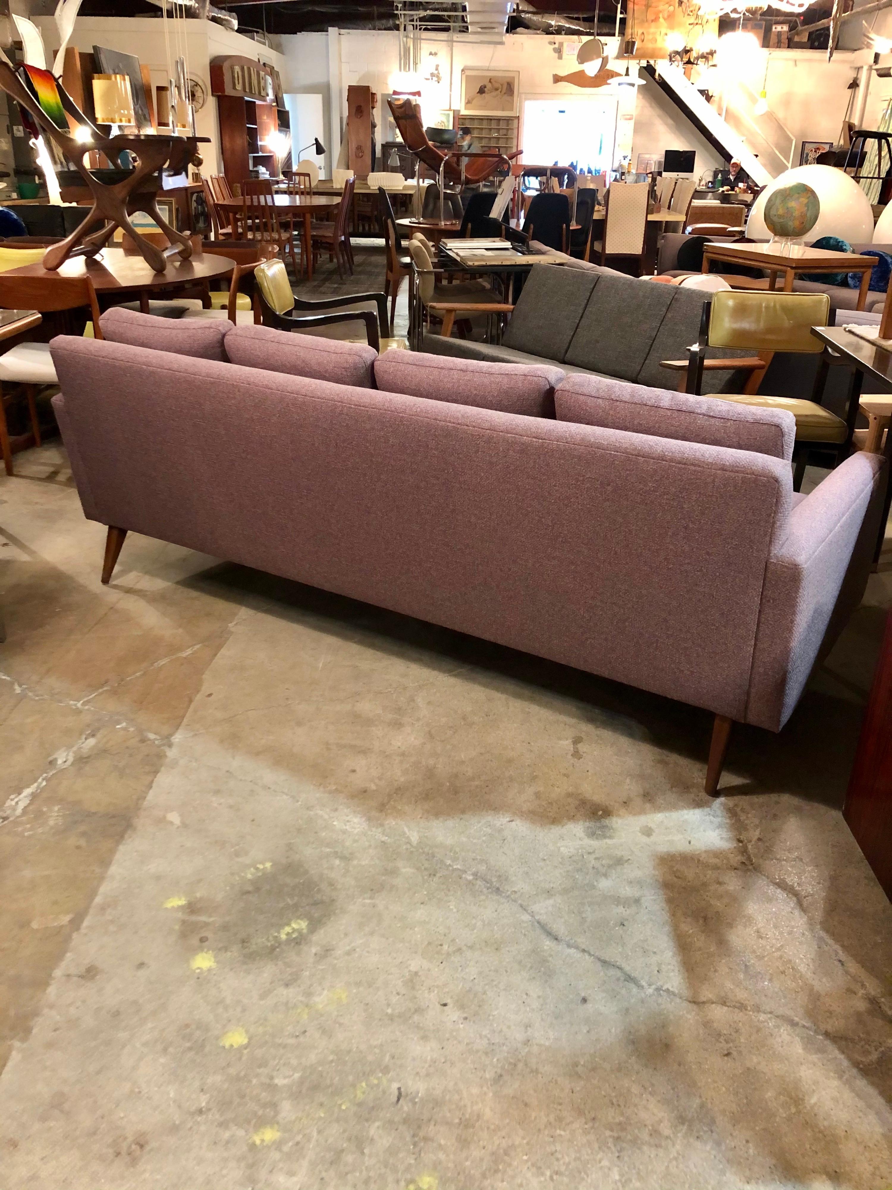 Upholstery Vintage 1960s Lavender 4-Seat Sofa by Paul McCobb for Directional