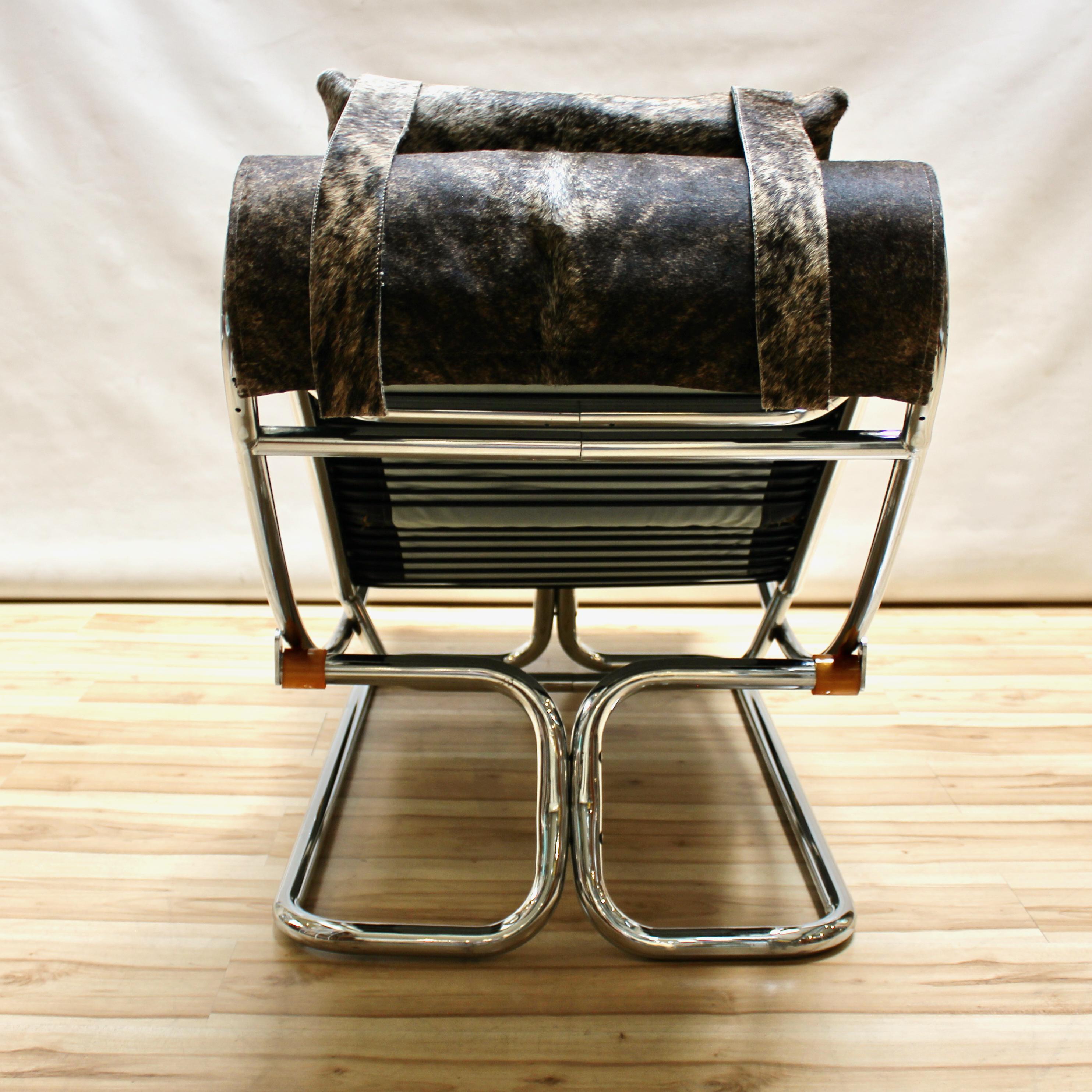 Vintage 1960s Le Corbusier-Style Upholstered Lounge Chair 5