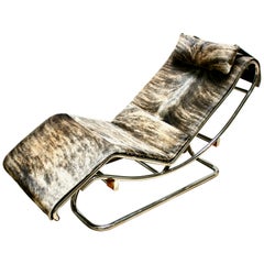 Vintage 1960s Le Corbusier-Style Upholstered Lounge Chair