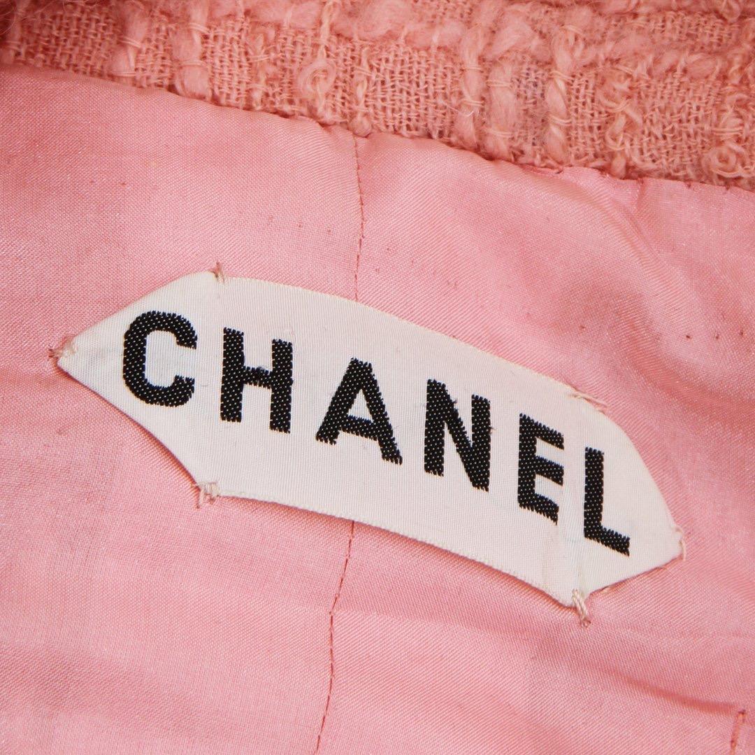 Pink Vintage 1960's Lifetime Chanel Pleated Skirt Suit