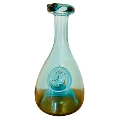 Vintage 1960s Light Turquoise Holmegaard Glasværk "Viking" Carafe by Ole Winther
