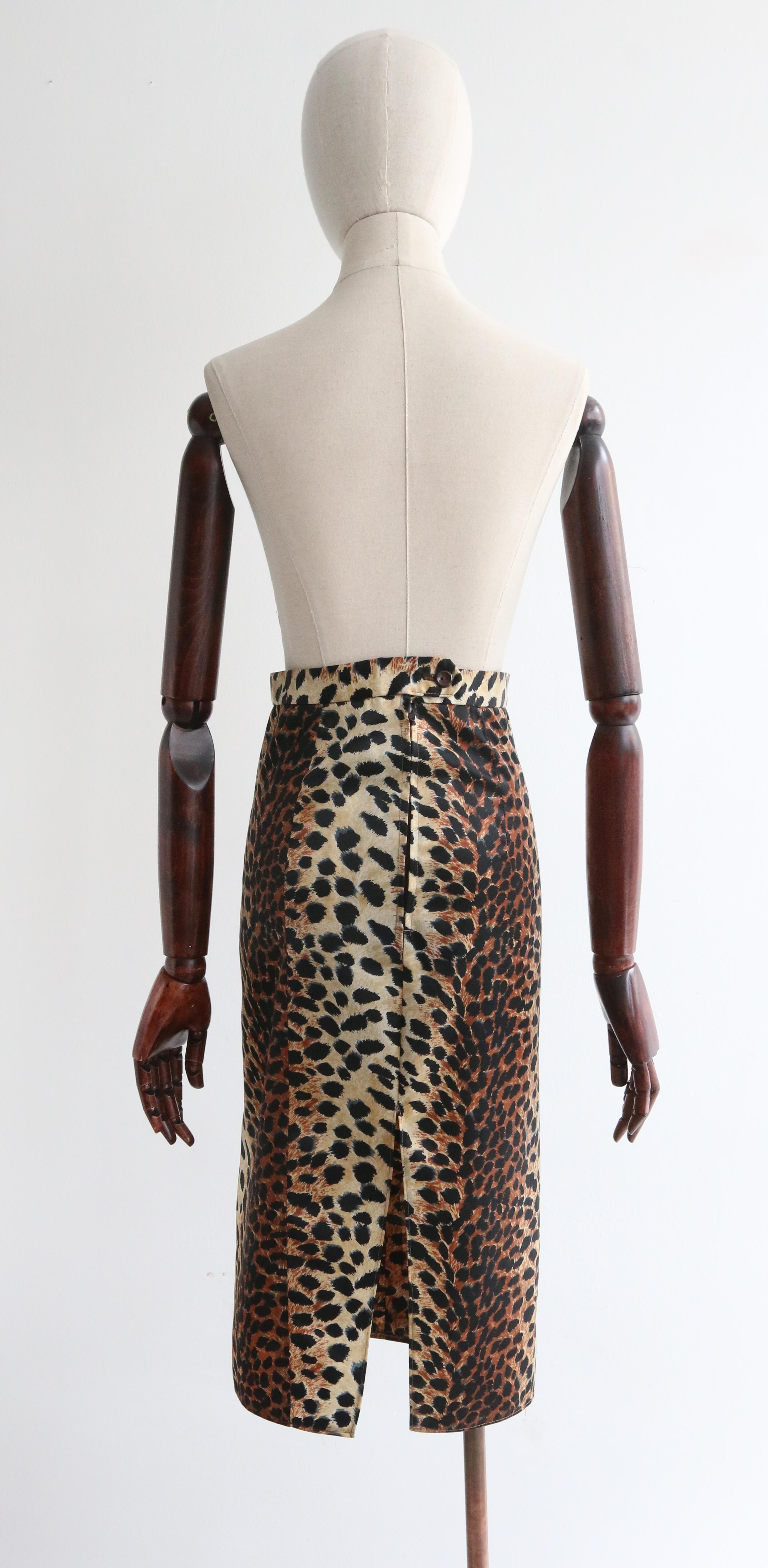 Vintage 1960's Lilli Ann Leopard Print Suit UK 6-8 US 2-4 1