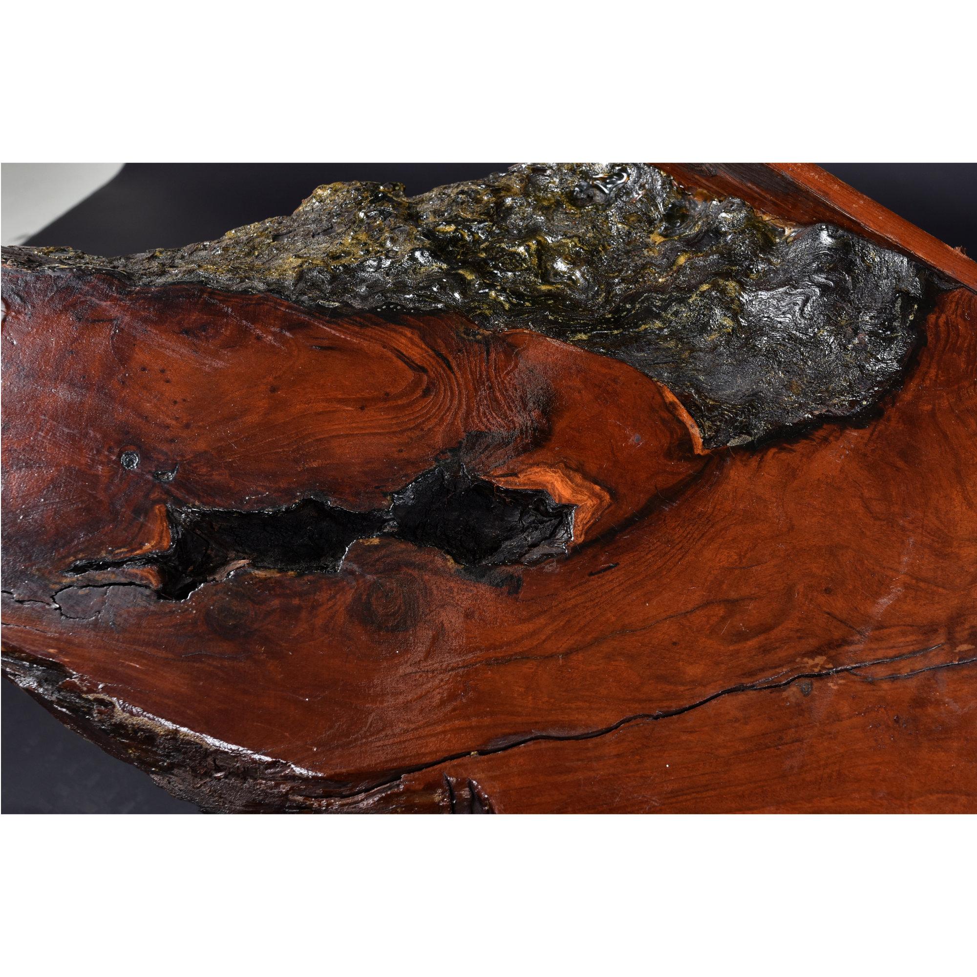 Scaffali da parete in legno rosso a spigoli vivi organici della metà del secolo 1960 in vendita 6