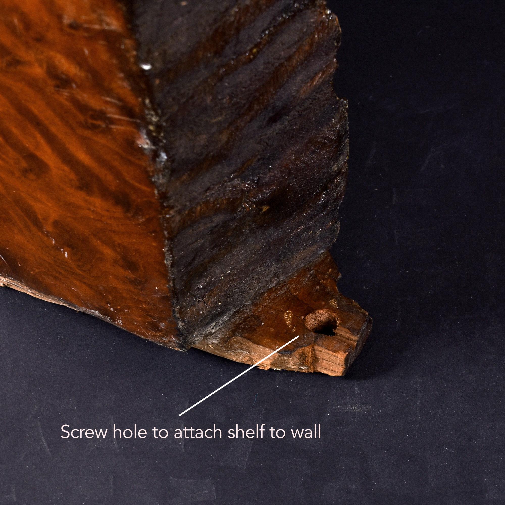 Scaffali da parete in legno rosso a spigoli vivi organici della metà del secolo 1960 in vendita 11