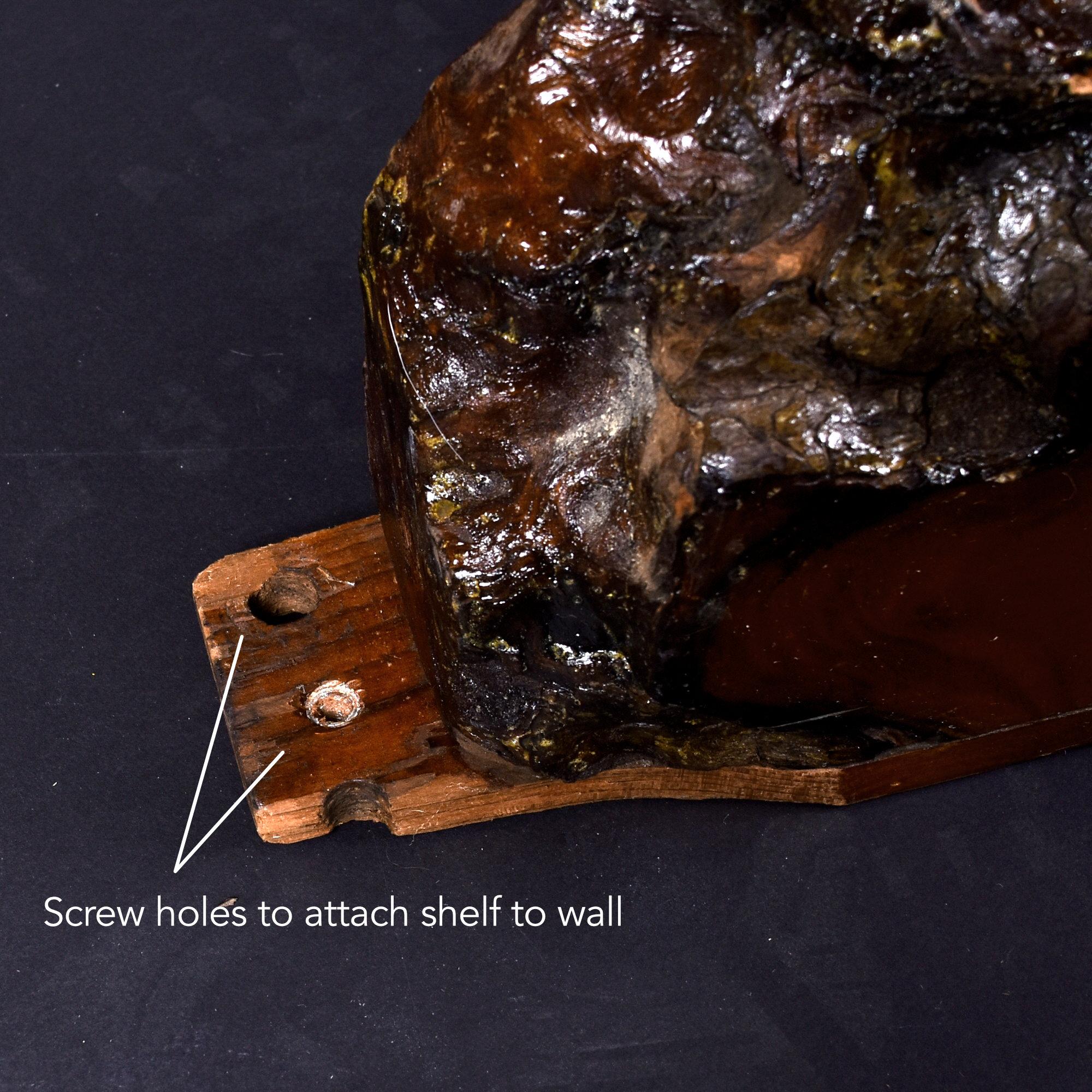 Scaffali da parete in legno rosso a spigoli vivi organici della metà del secolo 1960 in vendita 12