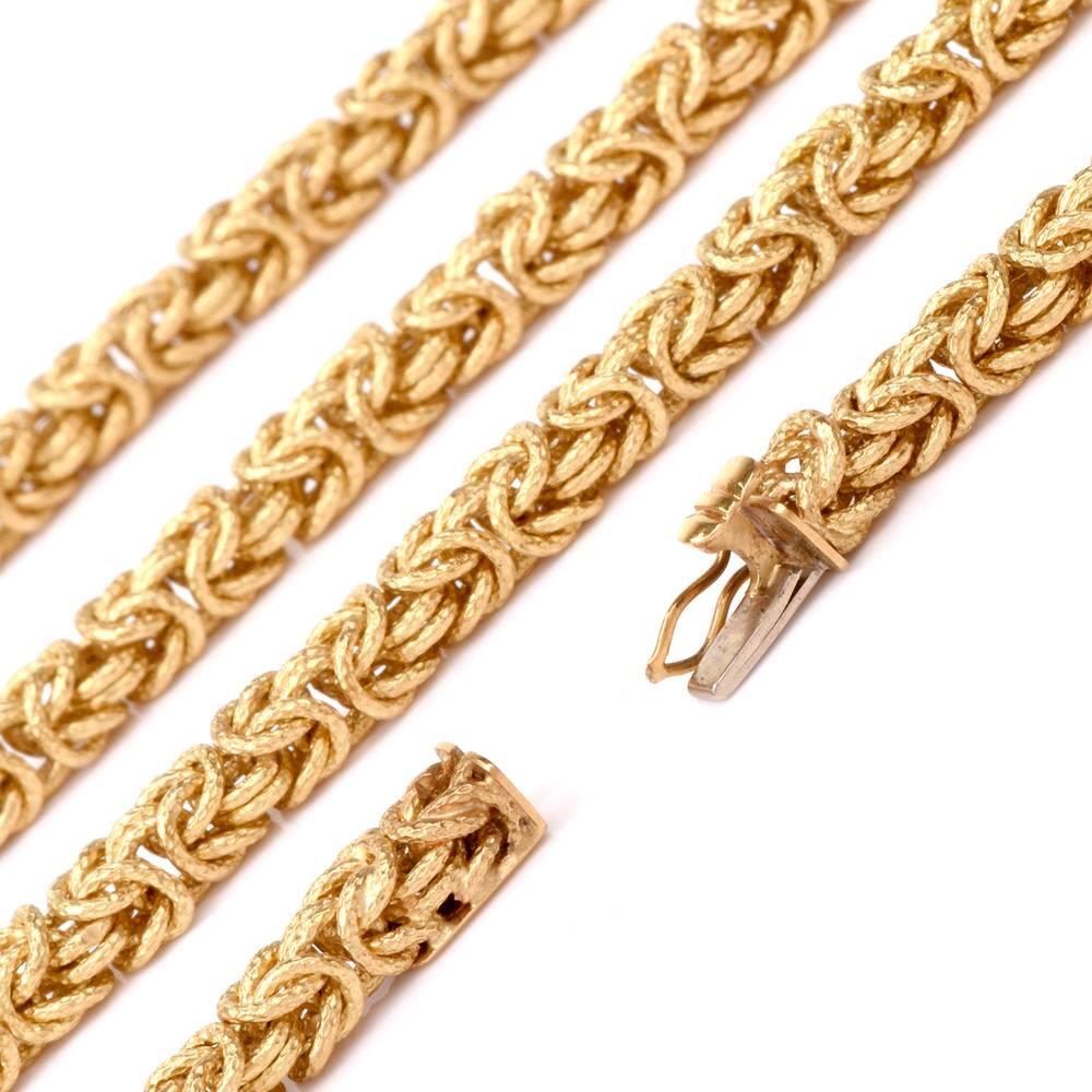 Vintage 1960s Long Byzantine Gold Chain Necklace 2