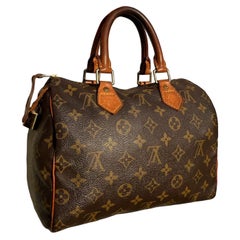 Vintage 1960s Louis Vuitton Speedy 30 Handbag Monogram Canvas