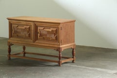 Vintage 1960s Low Sideboard / Crezenda Cabinet in Oak, Danish Baroque style