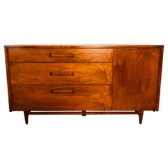 Vintage 1960s Low Walnut Sideboard