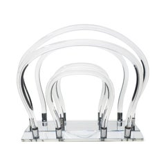 Portariviste vintage anni '60 in lucite e cromo di Dorothy Thorpe
