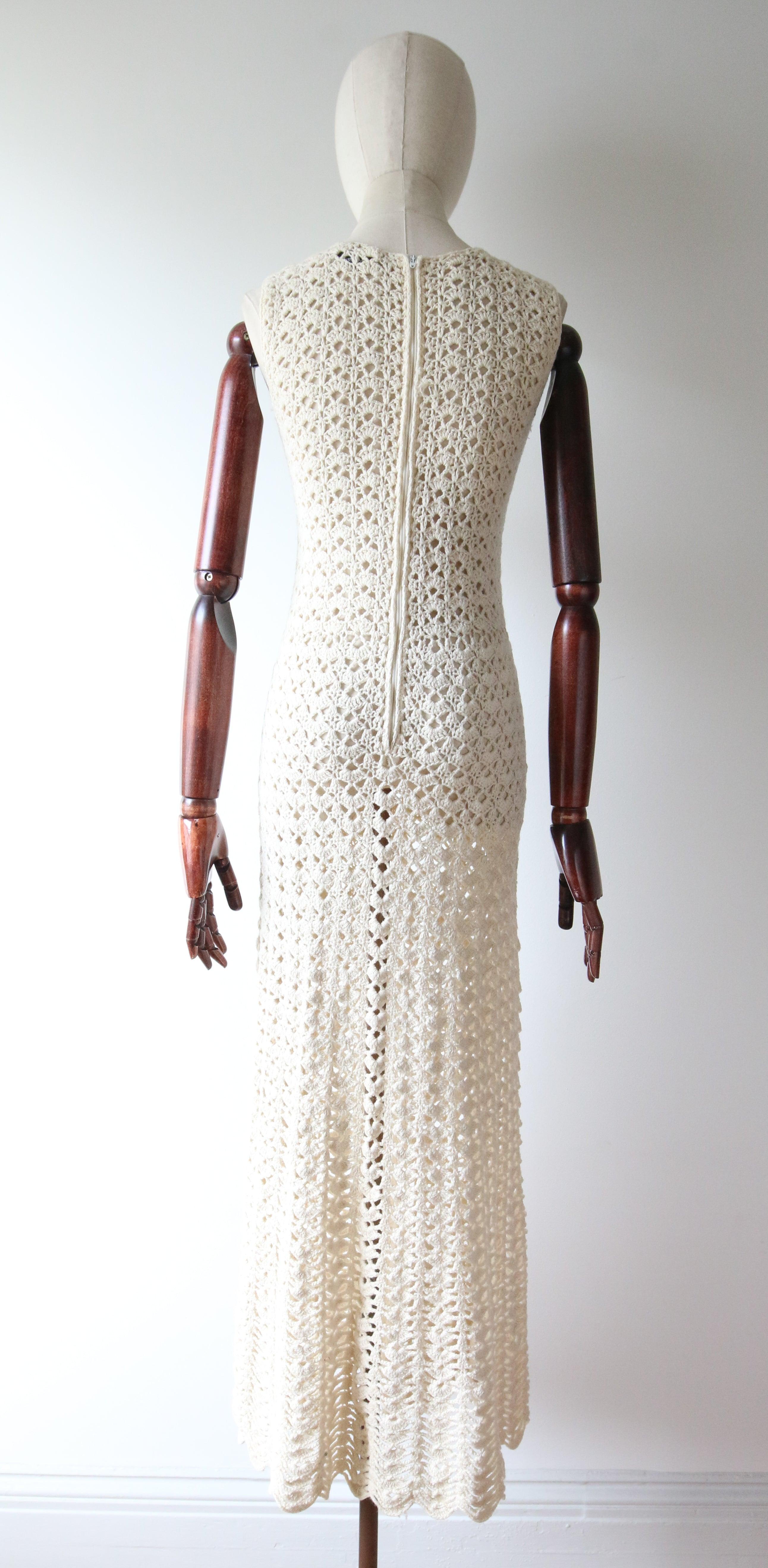 Vintage 1960's Mady Gerrard Crochet Dress and Matching Jacket UK 8-10 US 4-6 For Sale 3