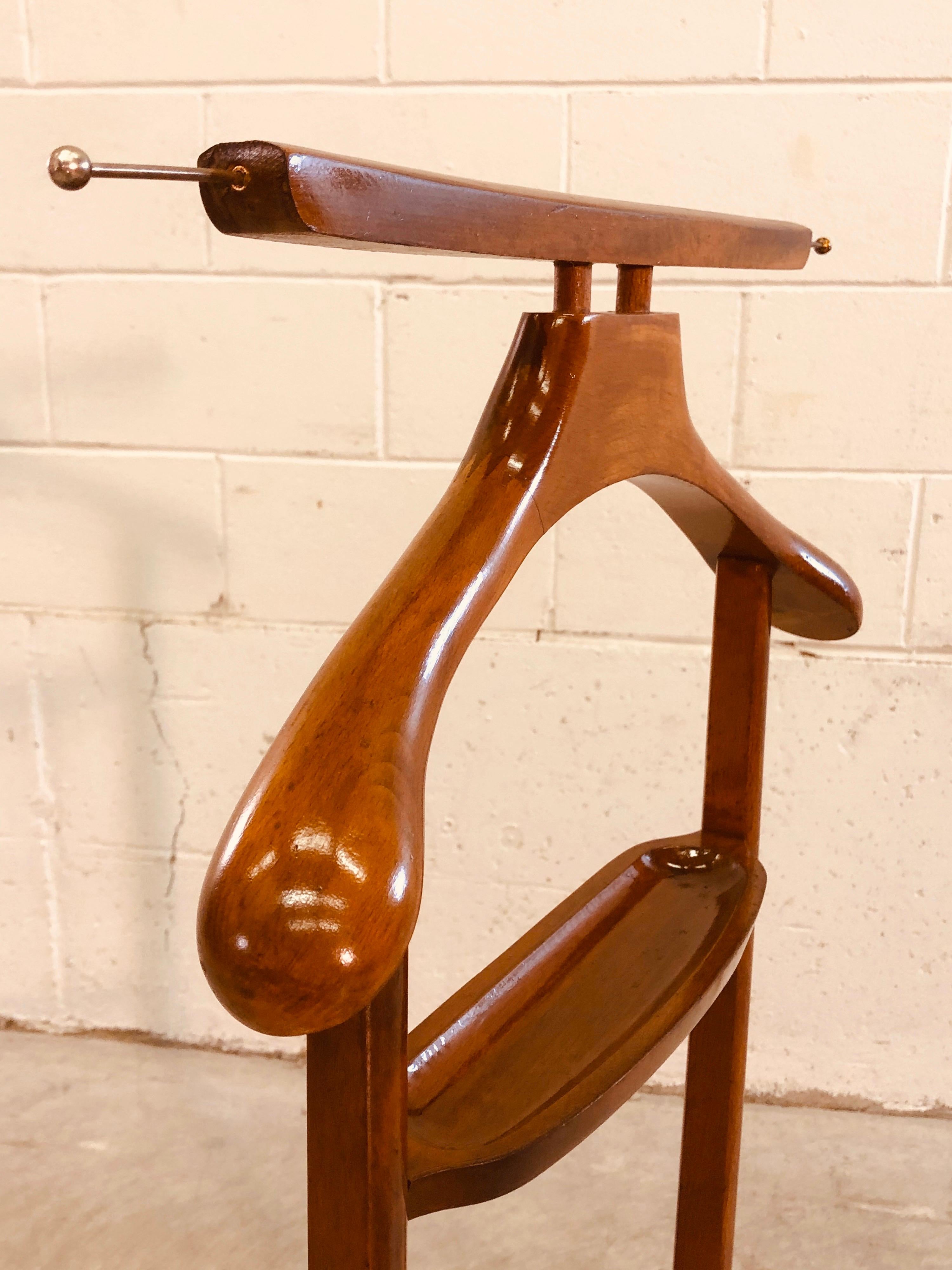 20th Century Vintage 1960s Maple Wood Valet Stand