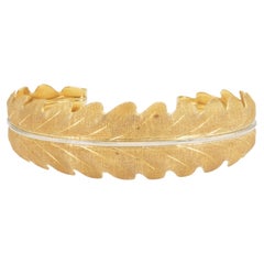 Vintage 1960s Mario Buccellati Leaf Cuff Bracelet