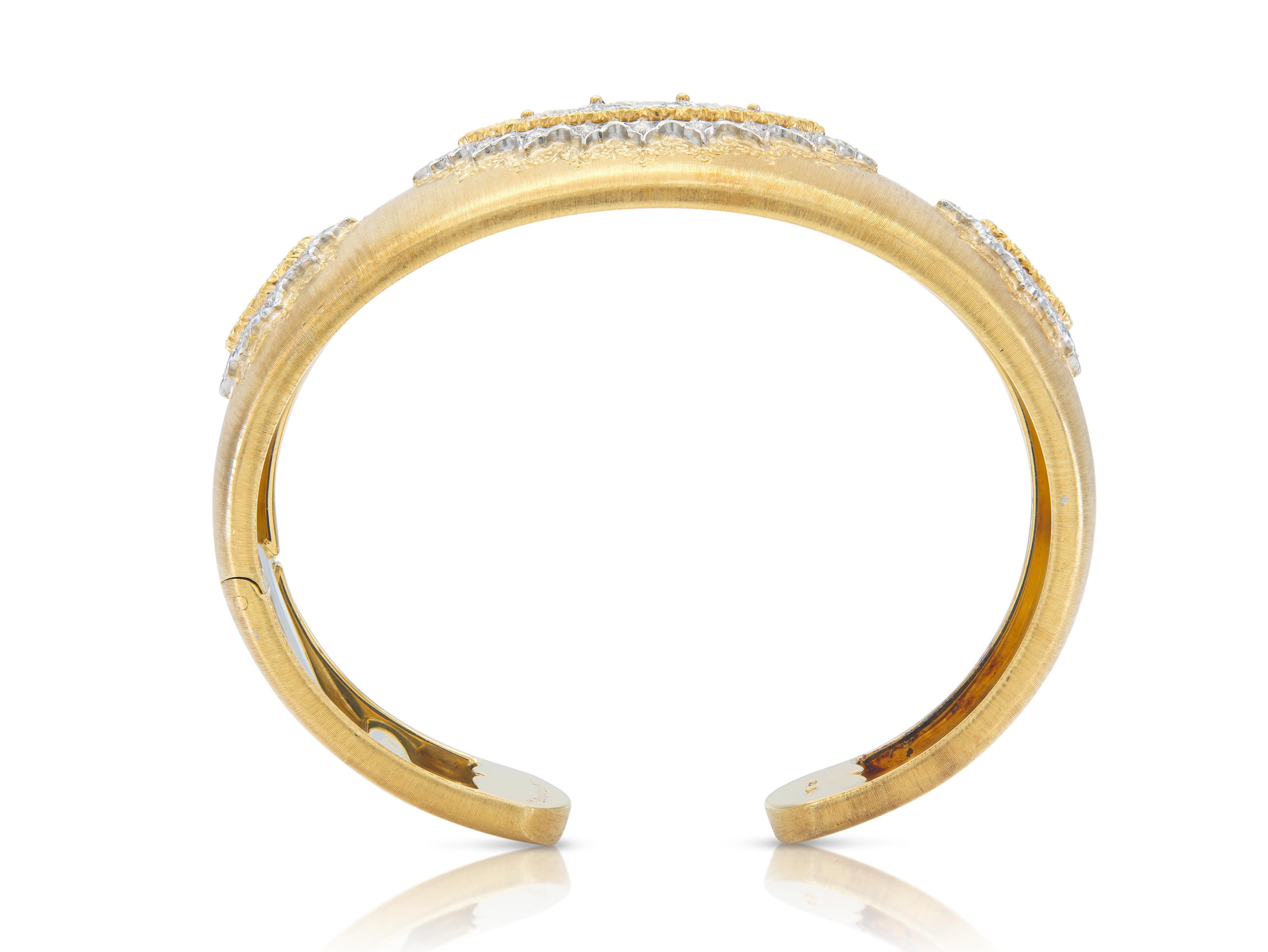 Brazalete puño vintage años 60 Mario Buccellati Rombi en Bueno estado para la venta en New York, NY