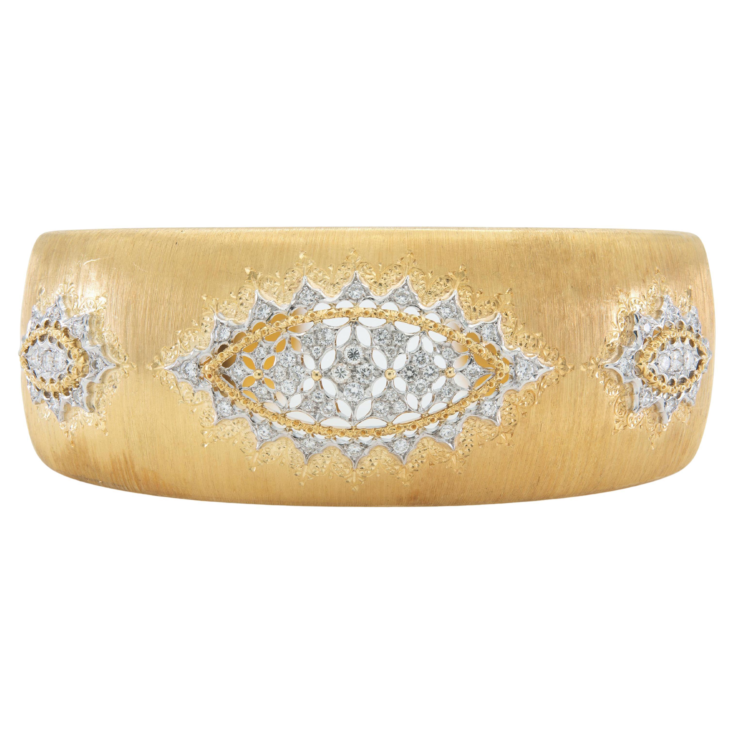 Brazalete puño vintage años 60 Mario Buccellati Rombi