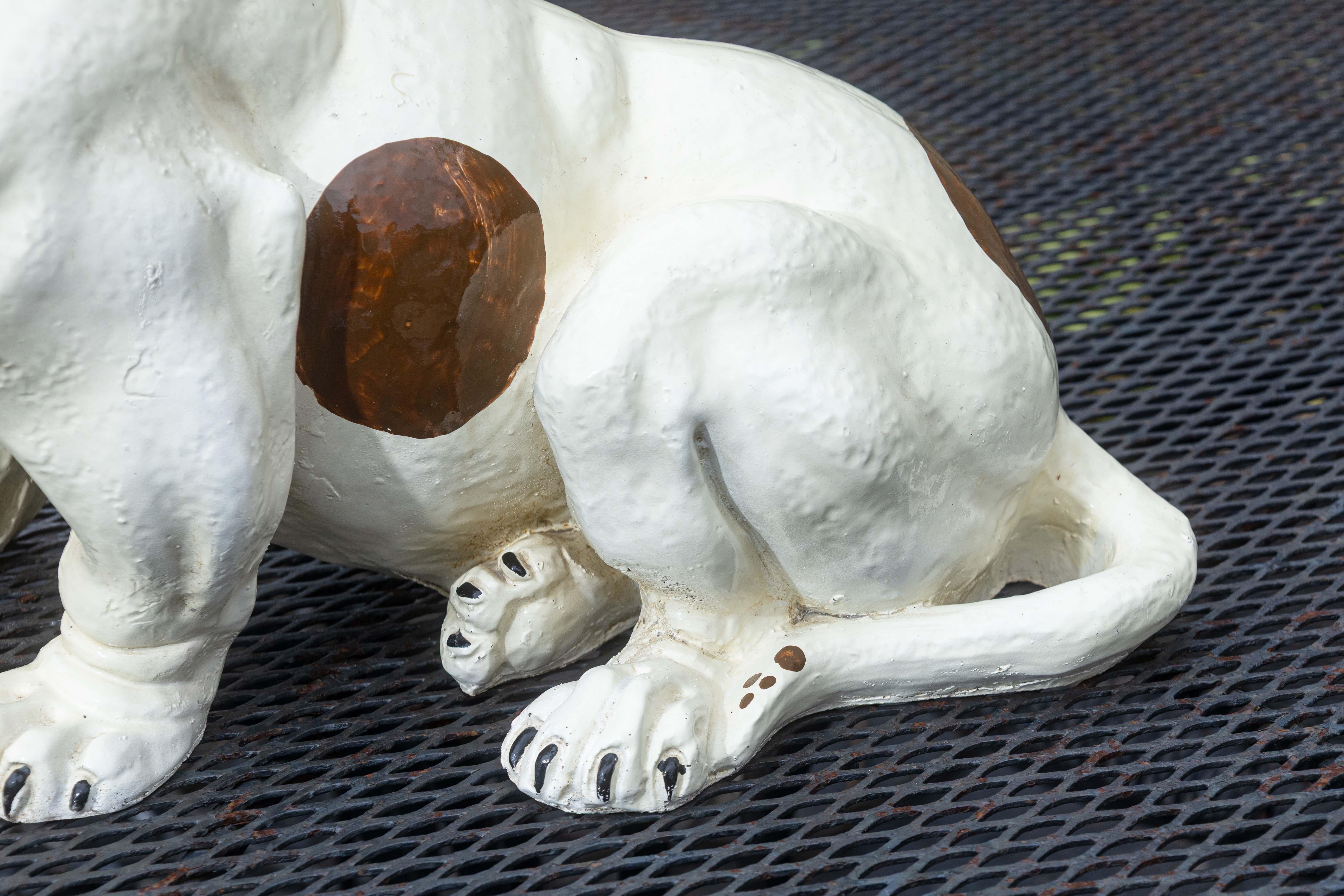 Vintage 1960s Marwal English Bulldog Life Sized Chalkware Doorstop