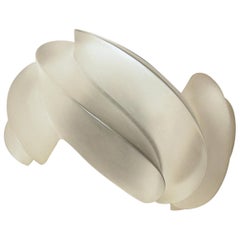 Vintage 1960s Matte Lucite Abstract Cuff Bracelet