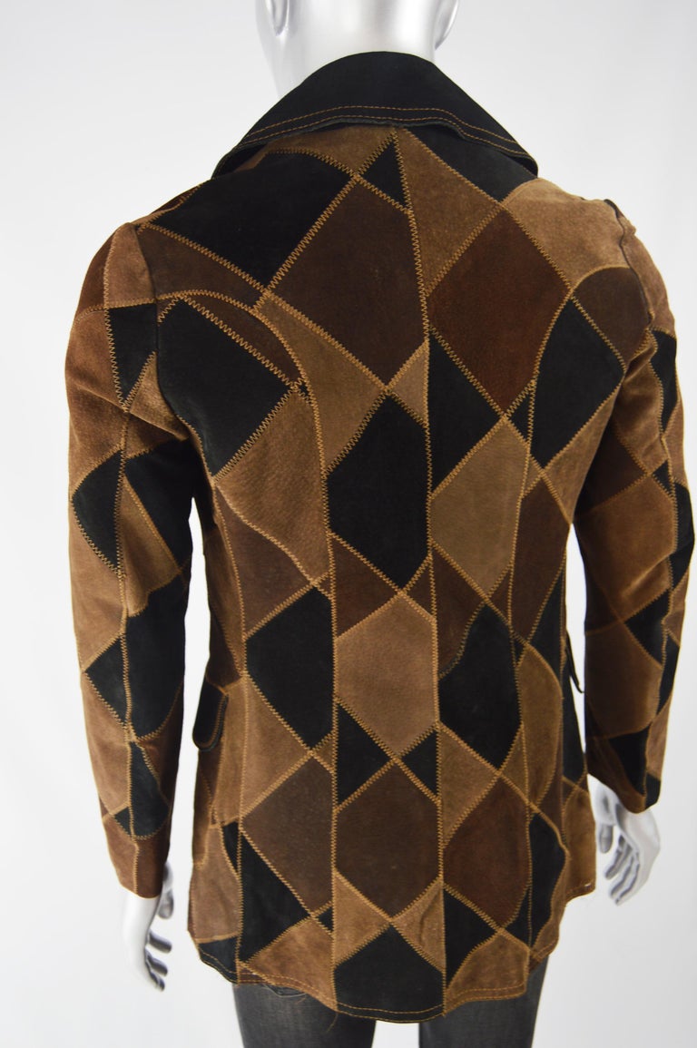 Vintage 1960s Mens Patchwork Suede Coat For Sale at 1stDibs patchwork