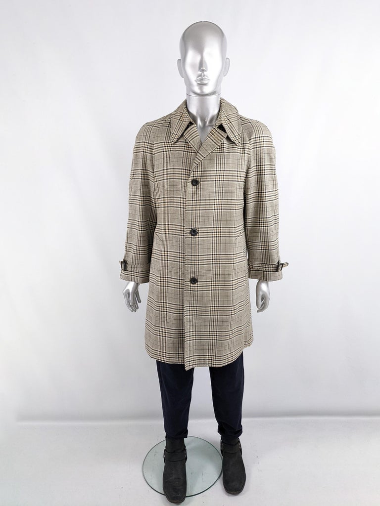Vintage 1960s Mens Vintage Mod London Fog Checked Overcoat Coat For Sale at  1stDibs