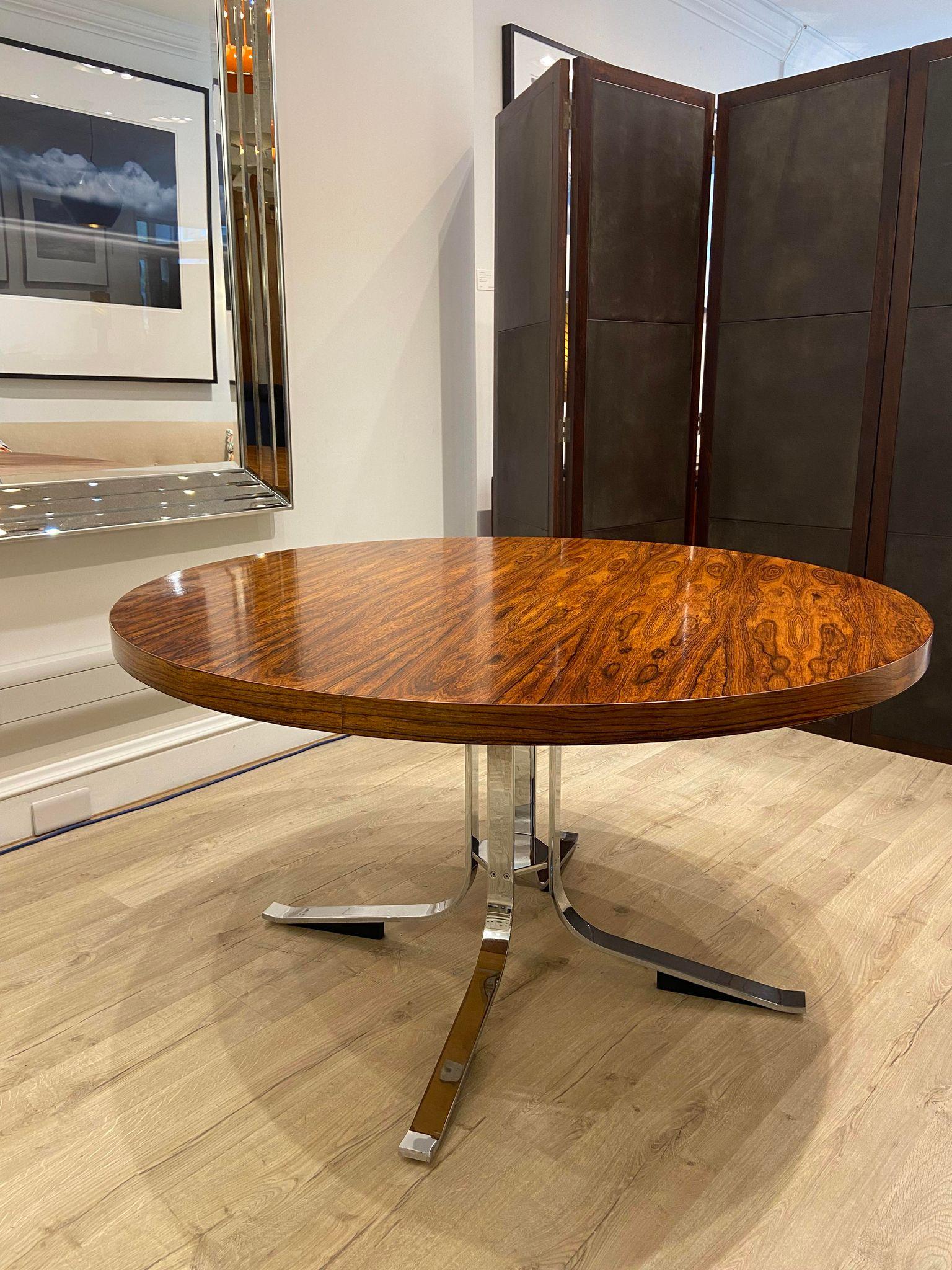 British Vintage 1960's Merrow Associates Round Dining Table For Sale