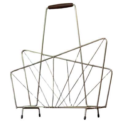 Vintage magazine rack by Gerad Rignault Group S.A.- 1960s For Sale at ...