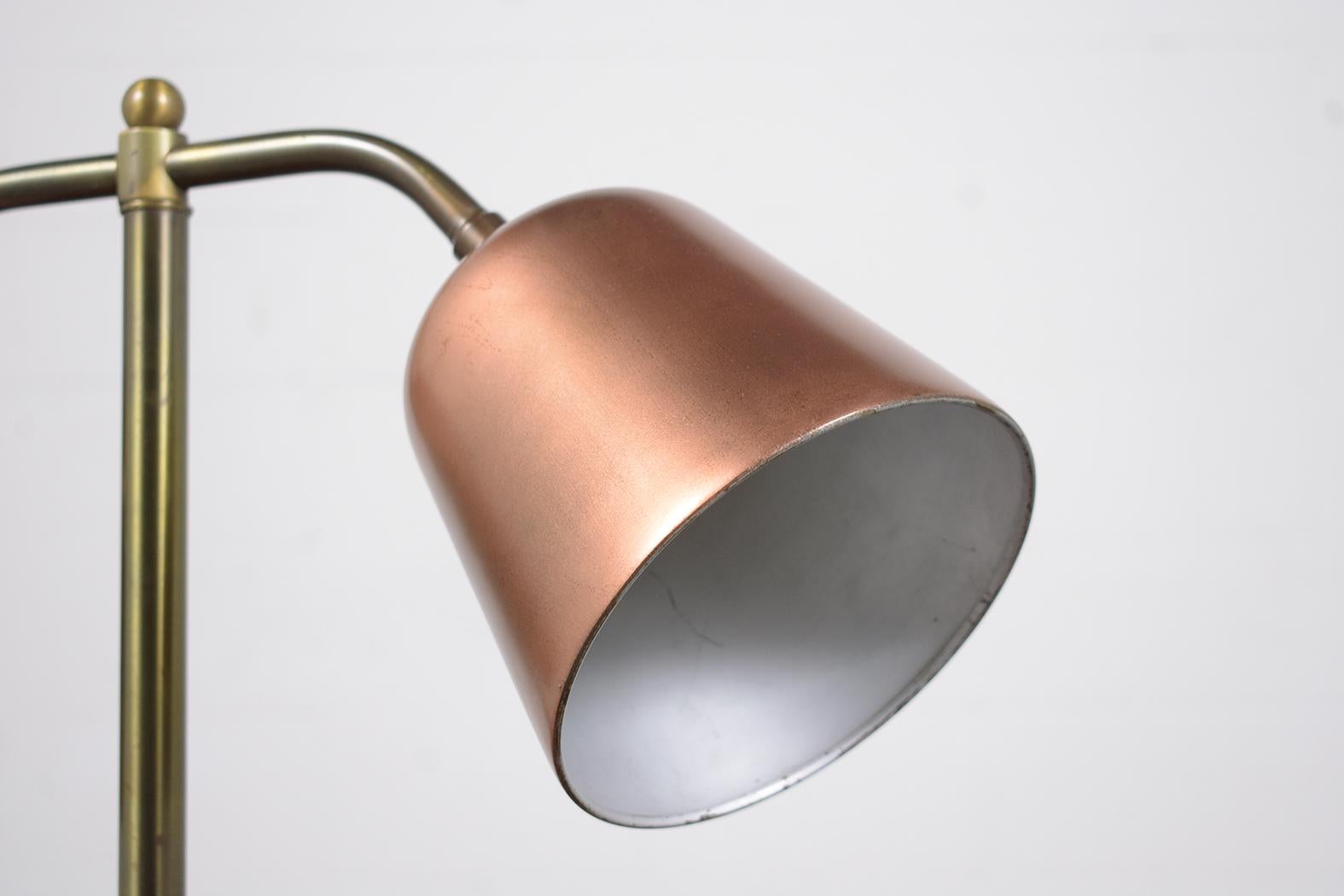 Vintage 1960s Mid-Century Modern Brass Table Lamp en vente 2