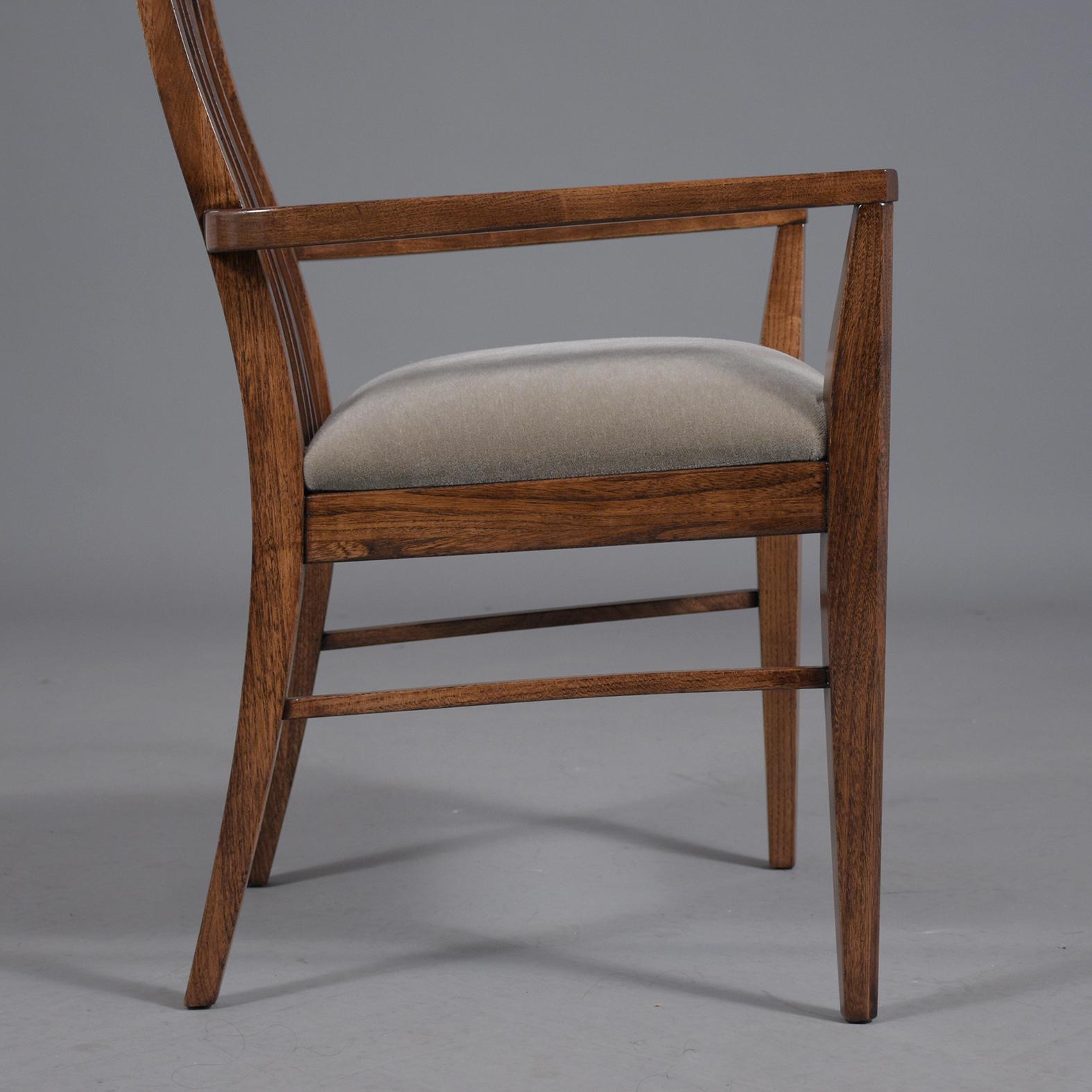 Paar Vintage-Stühle aus Nussbaumholz mit hoher Rückenlehne, Mid-Century Modern, 1960er Jahre im Angebot 4