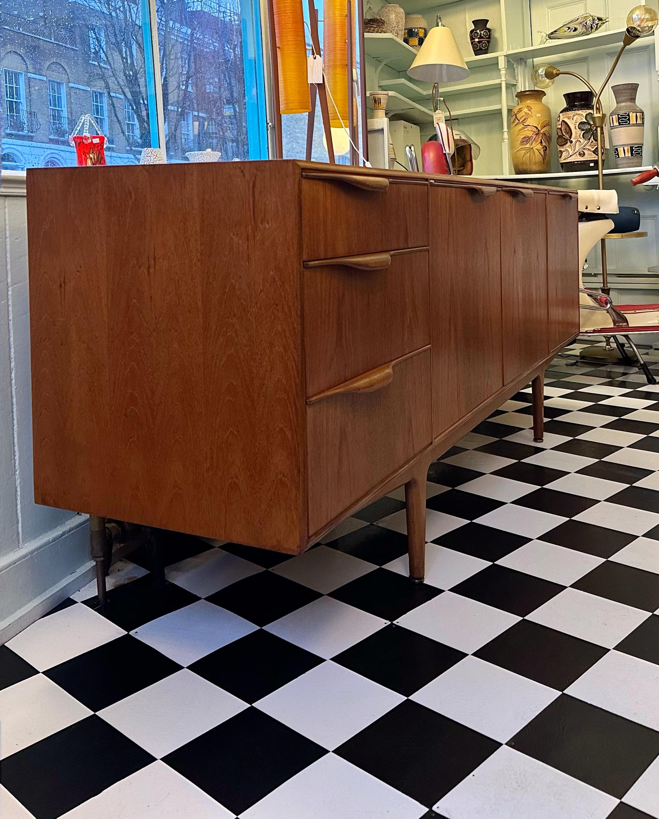 Mid-Century Modern Vintage 1960s Mid-Century Teak Sideboard by Tom Robertson for McIntosh For Sale