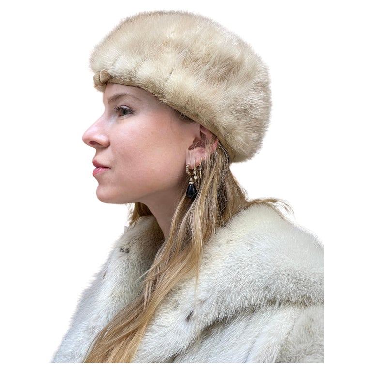 HOT Mink Pillbox Hat Vintage 1960s Mink Pillbox Hat For Sale At