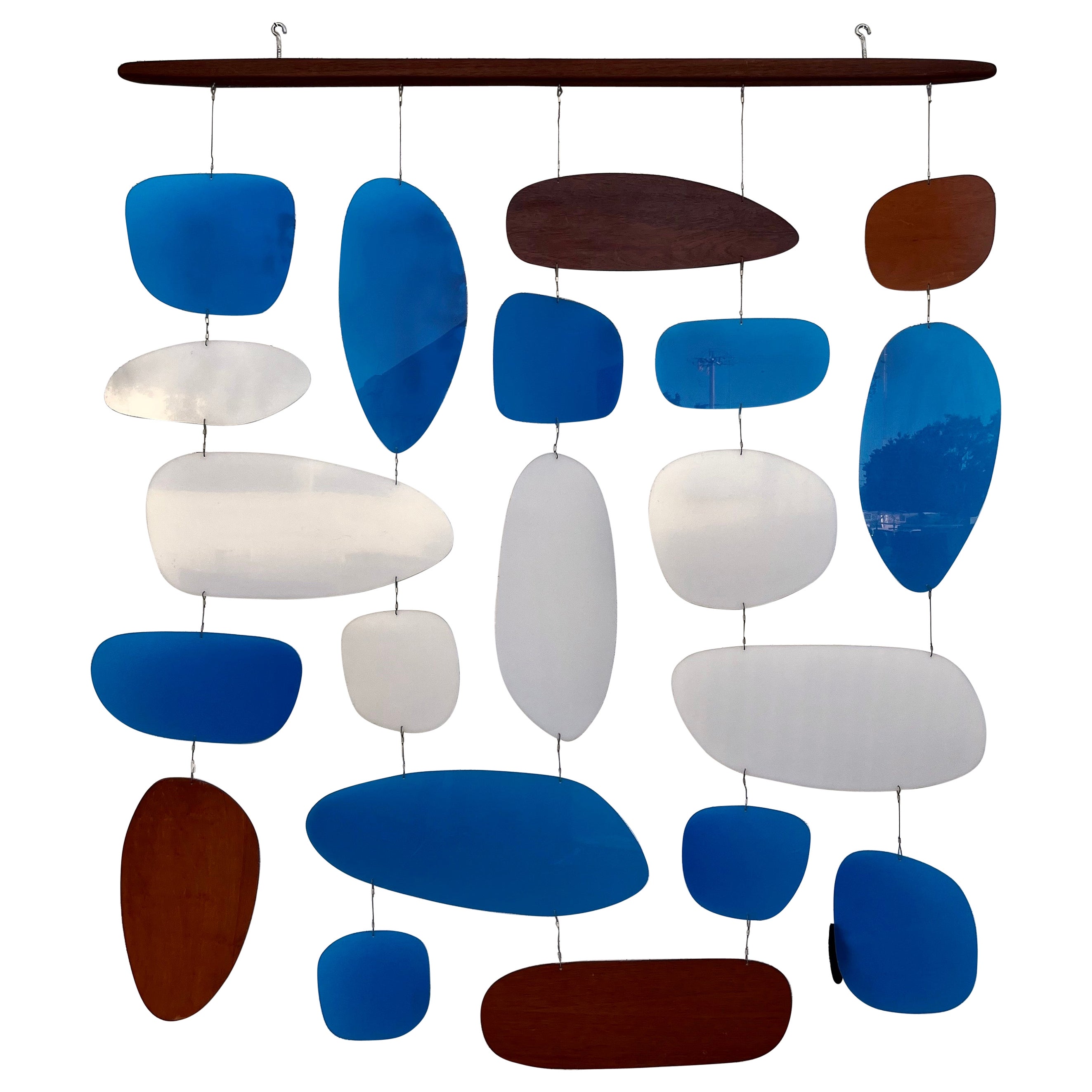Vintage 1960s Modernist Inspired Handcrafted Hanging Wall Sculpture/Room Divider