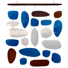 Escultura de pared colgante/separador de ambientes vintage de los años 60 de inspiración modernista hecha a mano